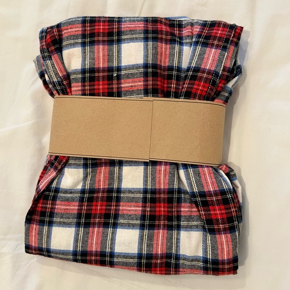J. Crew Flannel Pajama Set in White Out Plaid Womens Size Medium NWT - Picture 4 of 7